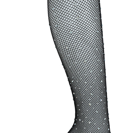 Tights small mesh with rhinestones Black