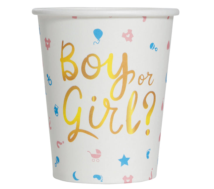 Gender Reveal Bekers 200ml 6st