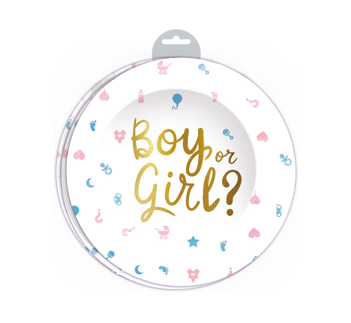 Gender Reveal Borden Boy Or Girl 23cm 6st