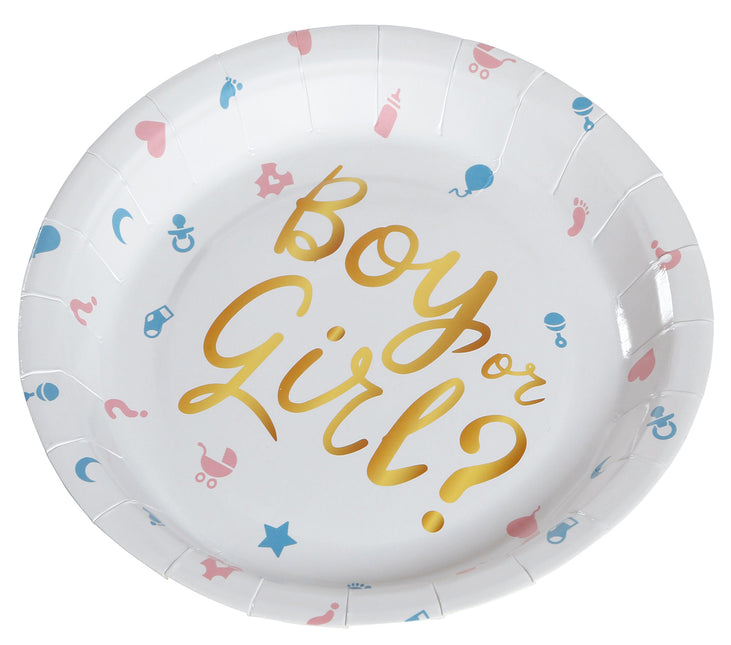 Gender Reveal Borden Boy Or Girl 23cm 6st