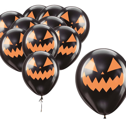 Halloween Ballonnen Pompoen 30cm 10st