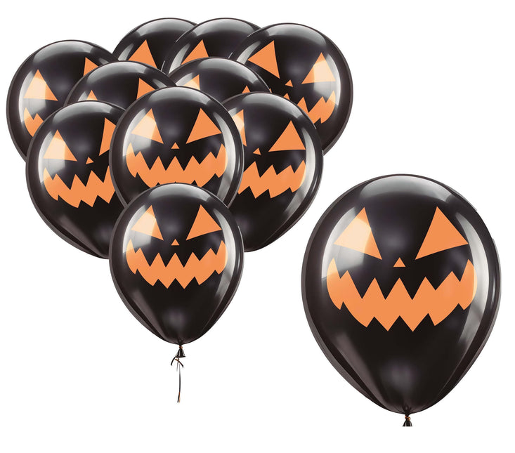 Halloween Ballonnen Pompoen 30cm 10st