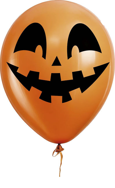 Halloween Ballonnen Oranje Pompoen 30cm 10st