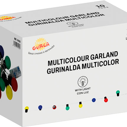 10 led multicolor battery garland 150 cm