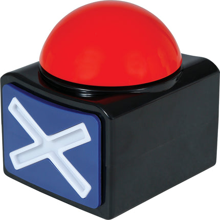 “x” buzzer button with light and sound 10x8 cm