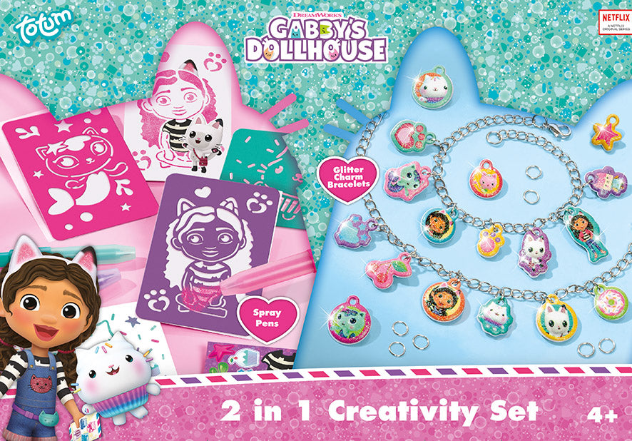 Gabby's Dollhouse 2 In 1 Set Bedelarmbanden En Kaarten Maken