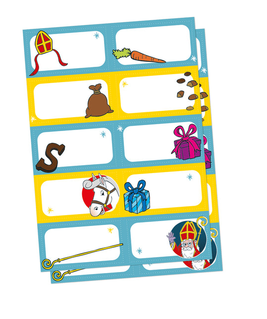 Sinterklaas Naamstickers 2st