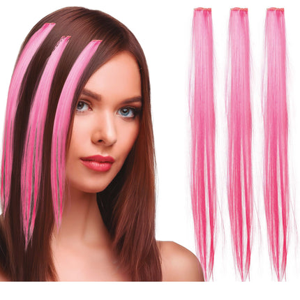 Hair extensions Roze 50cm 3st