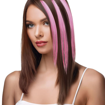 Hair extensions Roze 50cm 3st