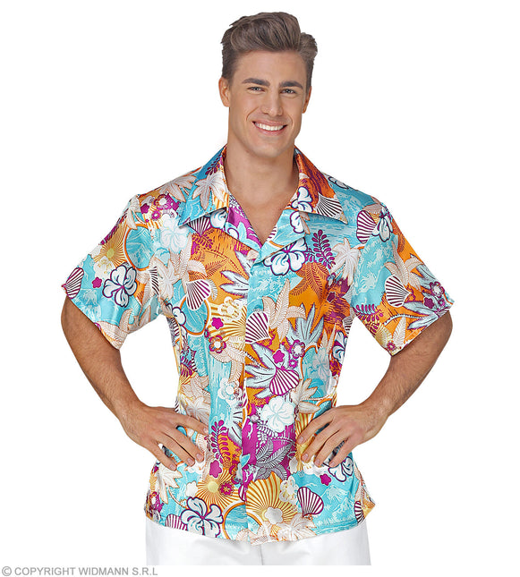 Hawaiishirt Satijn Kostuum