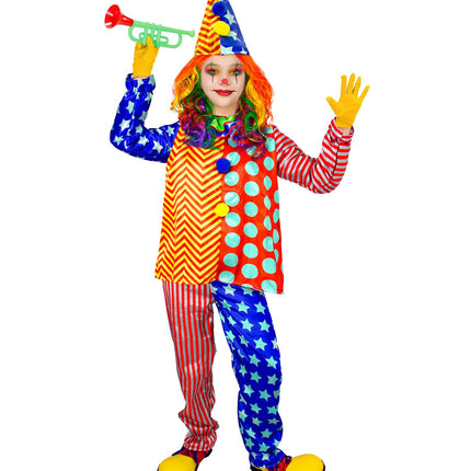 Clown Gekleurd Kostuum Kind