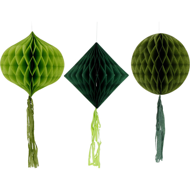 Honeycombs Groen Gemixt 30cm 3st