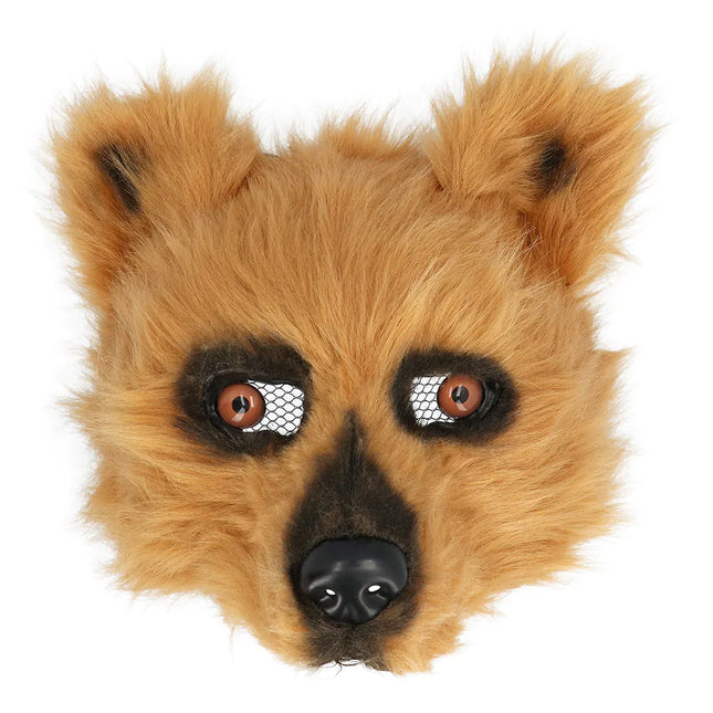 Beer Masker Bruin Pluche