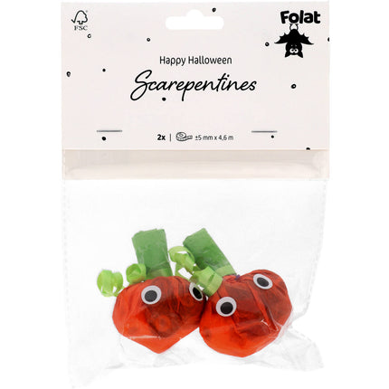 Halloween Serpentines Pompoen 2st