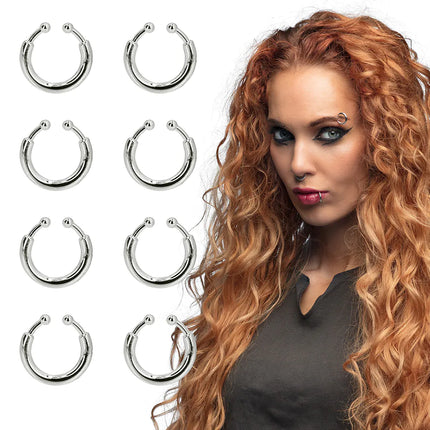 Halloween Nep Piercing Zilver 8st