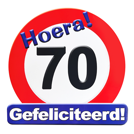 Deurbord 70 Jaar Verkeersbord 50cm