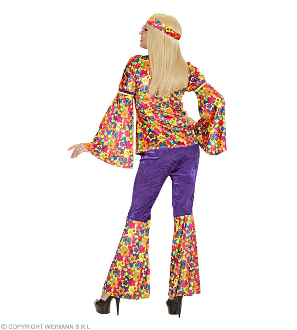 Hippie Dame Fluweel Kostuum