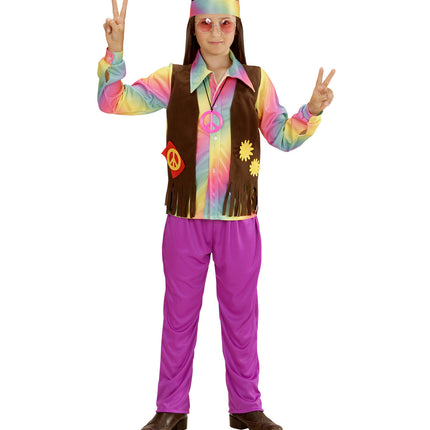 Hippie Jongen Regenboog Kostuum Kind