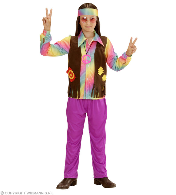 Hippie Jongen Regenboog Kostuum Kind