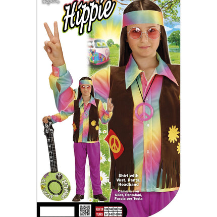 Hippie Jongen Regenboog Kostuum Kind