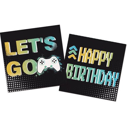 Servetten Happy Birthday Gaming Party 33cm 20st