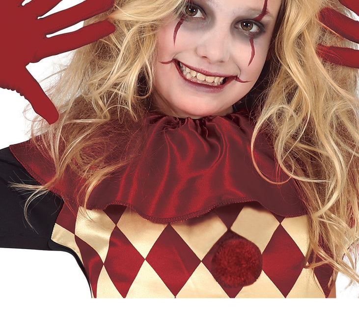 Horror Clown Halloween Kostuum Meisje Rood