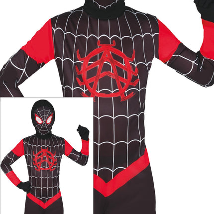 Spiderman Kostuum Zwart Rood Jongen