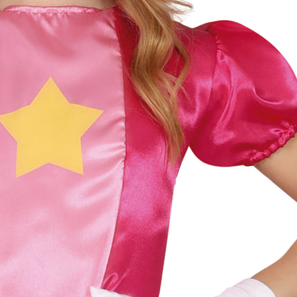 Prinses Peach Jurk Roze Meisje