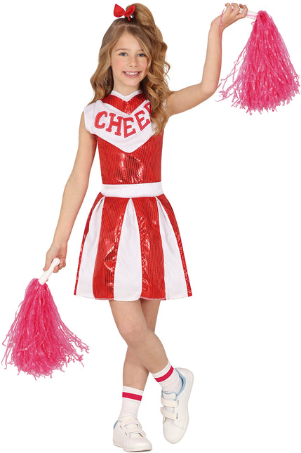 Cheerleader Kostuum Rood Meisje