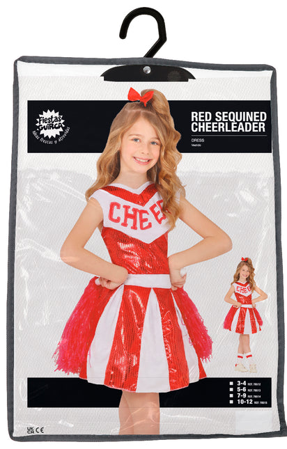 Cheerleader Kostuum Rood Meisje