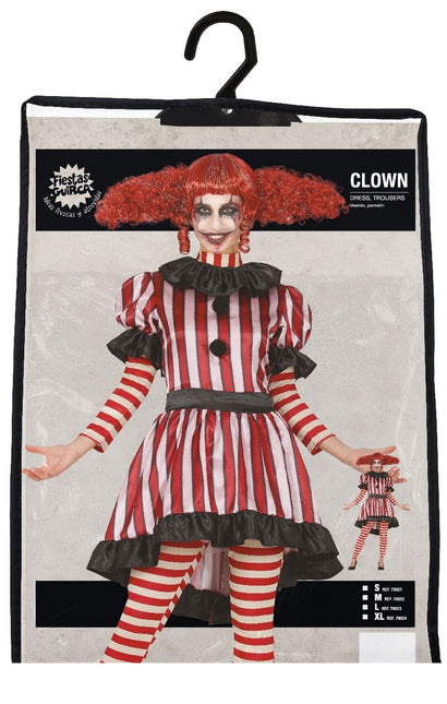 Horror Clown Halloween Kostuum Dames