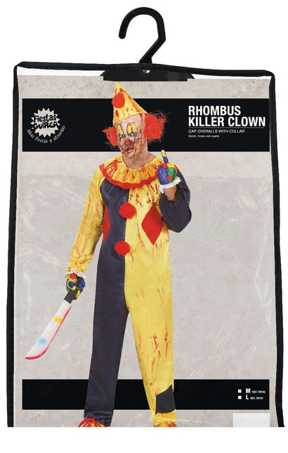 Killer Clown Halloween Kostuum Heren Geel