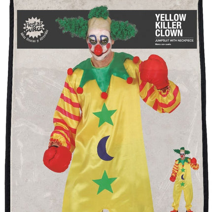 Clown Halloween Kostuum Heren Geel L