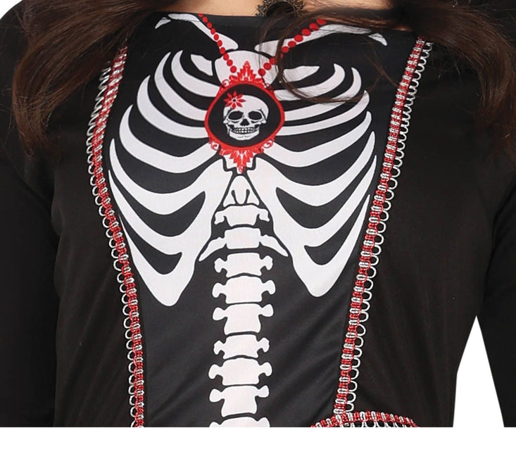 Skeleten Jurk Dames zwart