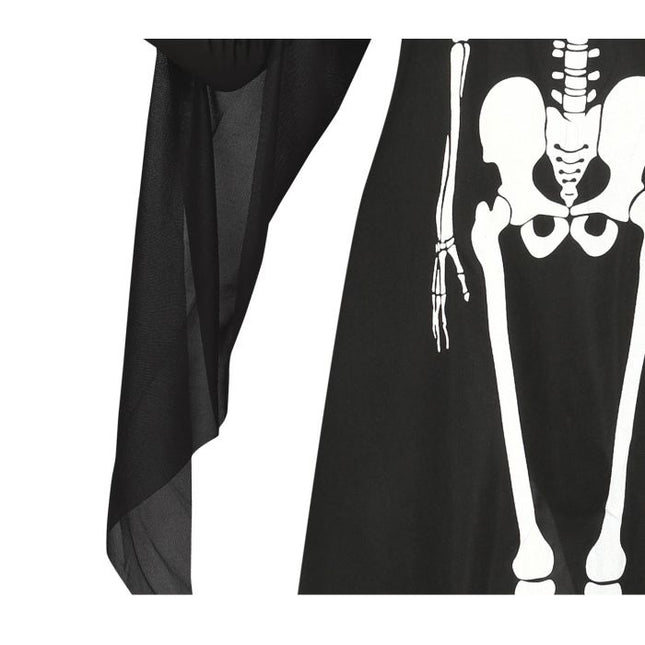 Skelet Halloween tuniek Dames L