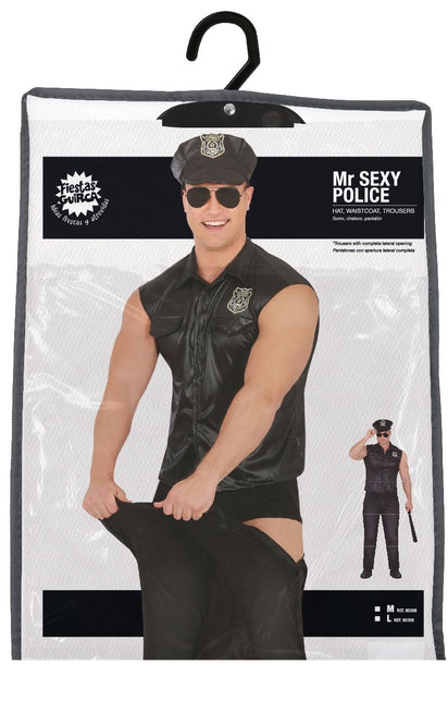 Politie Kostuum Zwart Heren Sexy