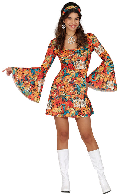 70's Jurk Dames Flower