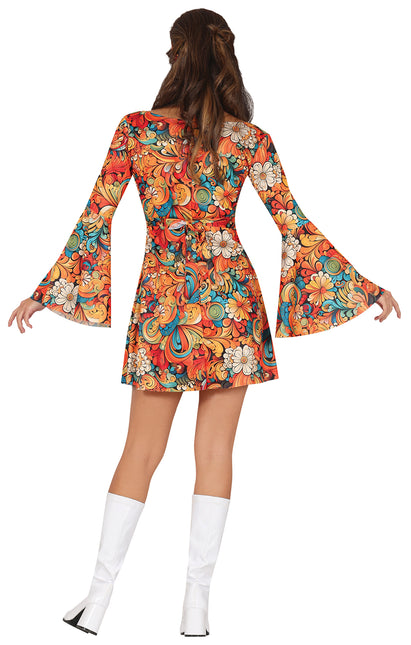 70's Jurk Dames Flower