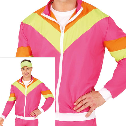 Pink Neon Tracksuit Heren