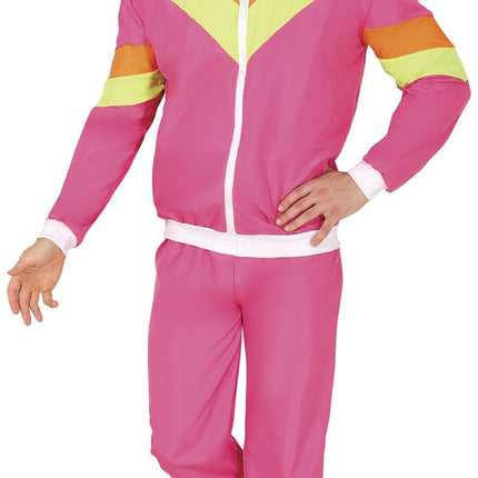 Pink Neon Tracksuit Heren