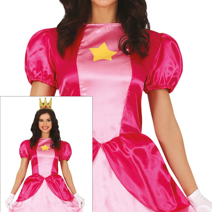 Prinsessenjurk Prinses Peach Dames