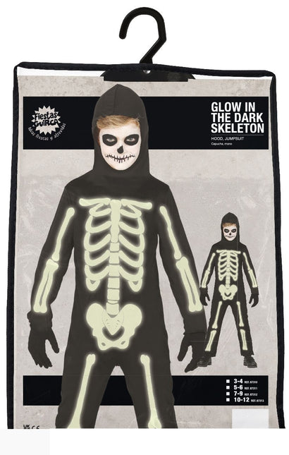 Halloween Kostuum Skelet Glow In The Dark Kind