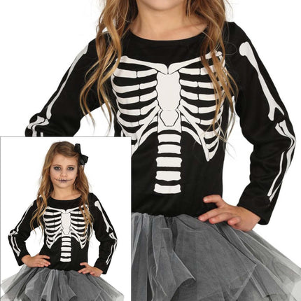 Skelet Halloween Kostuum Meisje tutu