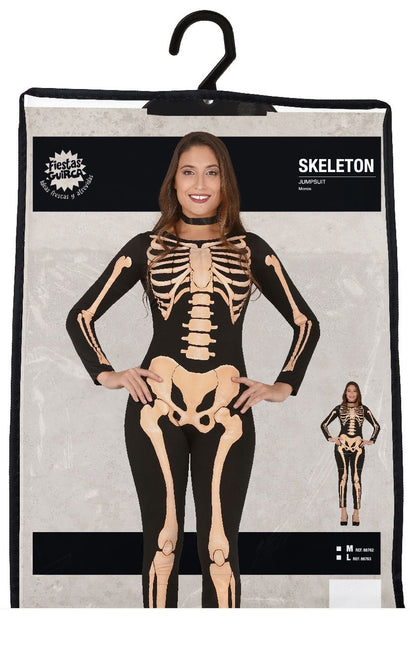 Skelet Halloween Kostuum Dames Jumpsuit