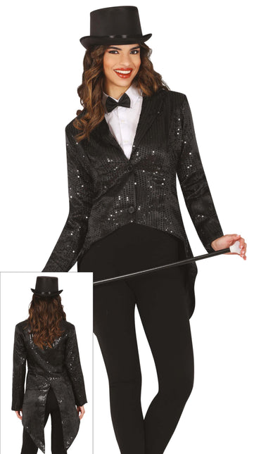 Black sequin tail