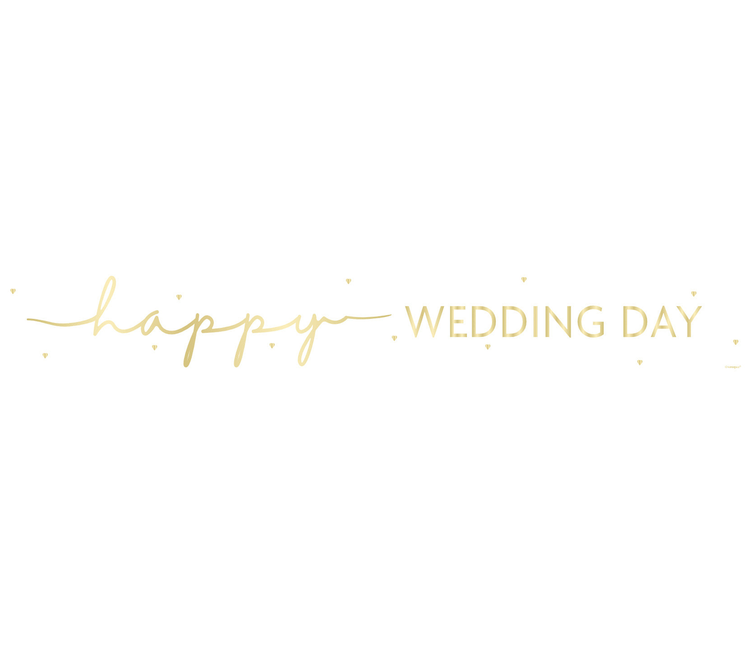 Happy Wedding Day Banner 2,74m