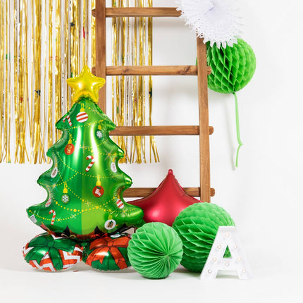 Staande Folie Ballon Kerstboom 81cm Leeg