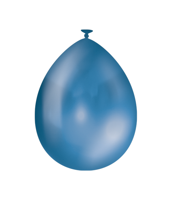 Blauwe Latex Ballonnen Metallic 30cm 10st