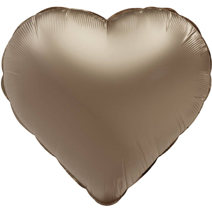 Helium Ballon Hart Starlight Gold Satijnglans 45cm Leeg