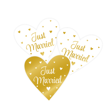 Bruiloft Wanddecoratie Just Married 25cm 3 delig